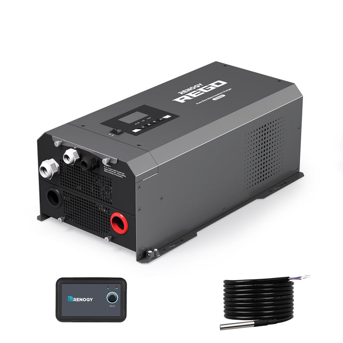 Renogy REGO 12V 3000W Pure Sine Wave Inverter Charger w/ LCD Display(Pre-Order) (RIV1230RCL-1SS-US)