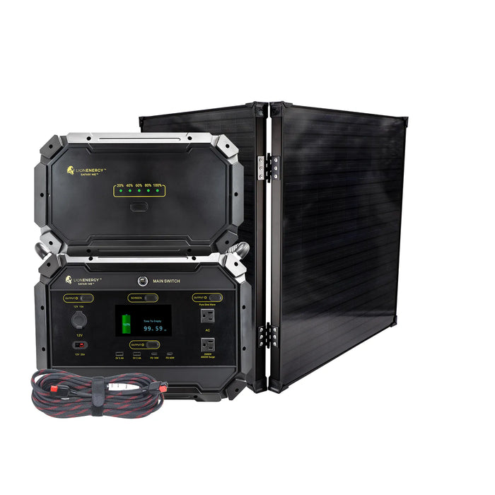 Lion Energy - Safari ME+XP Portable Power Station Bundle + Panel (999ME109)