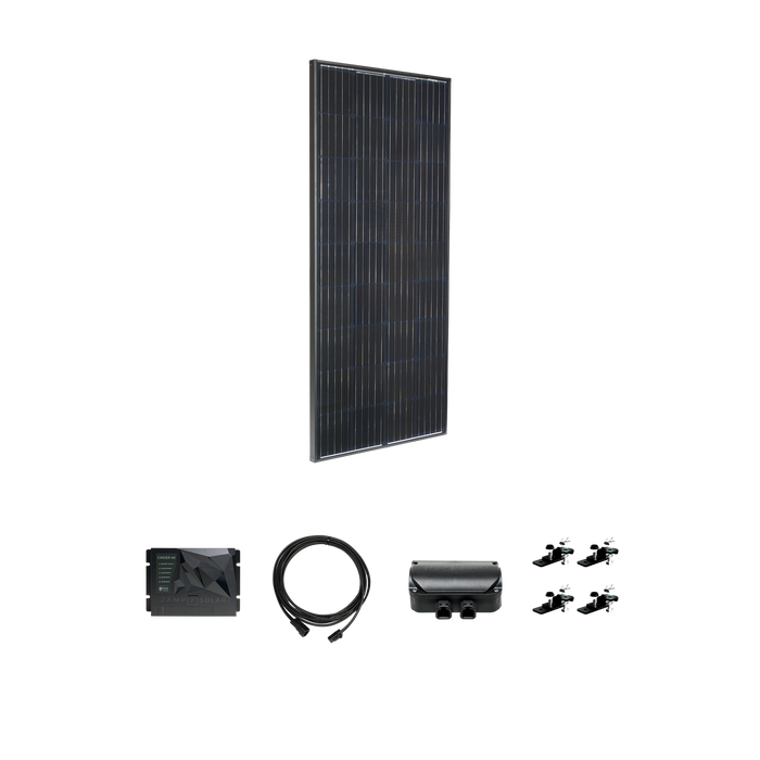 Zamp Legacy Black 190 Watt Solar Panel Cinder 40 Deluxe Kit