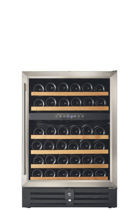 Smith and Hanks 46 Bottle Dual Zone Wine Cooler, Stainless Steel Door Trim RW145DR