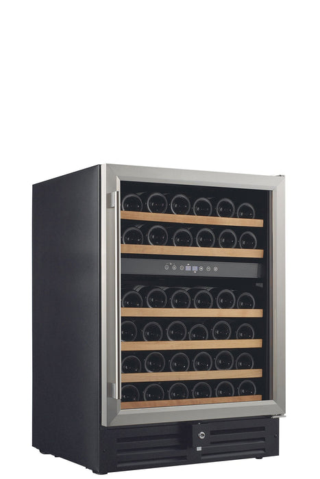Smith and Hanks 46 Bottle Dual Zone Wine Cooler, Stainless Steel Door Trim RW145DR
