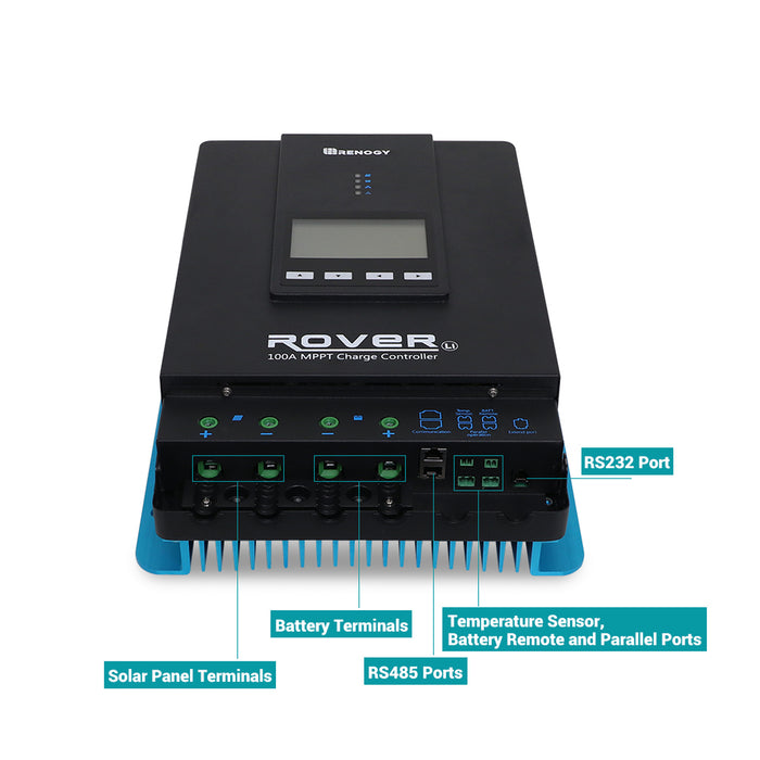 Renogy Rover 100 Amp MPPT Solar Charge Controller (RNG-CTRL-RVR100-US)