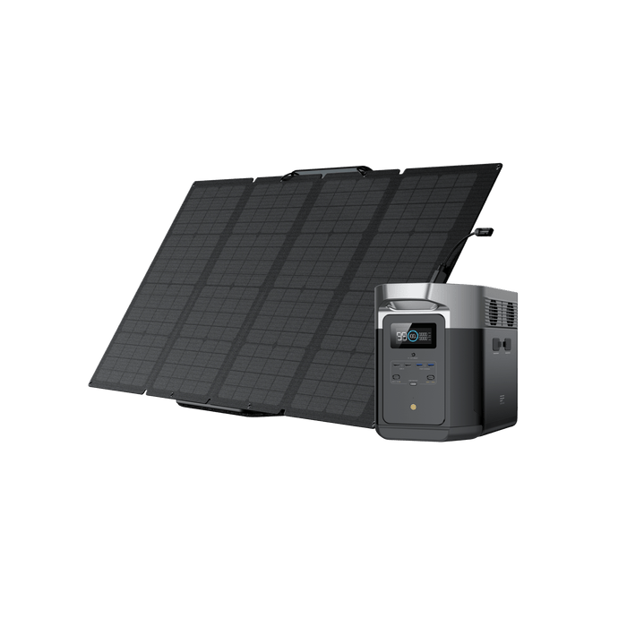 EcoFlow DELTA Max + 160W Portable Solar Panel - 4 Panels (DELTAMax2000US164)