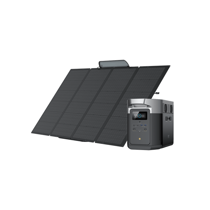 EcoFlow DELTA Max + 400W Portable Solar Panel - 2 Panels (DELTAMax2000-400W2-US)