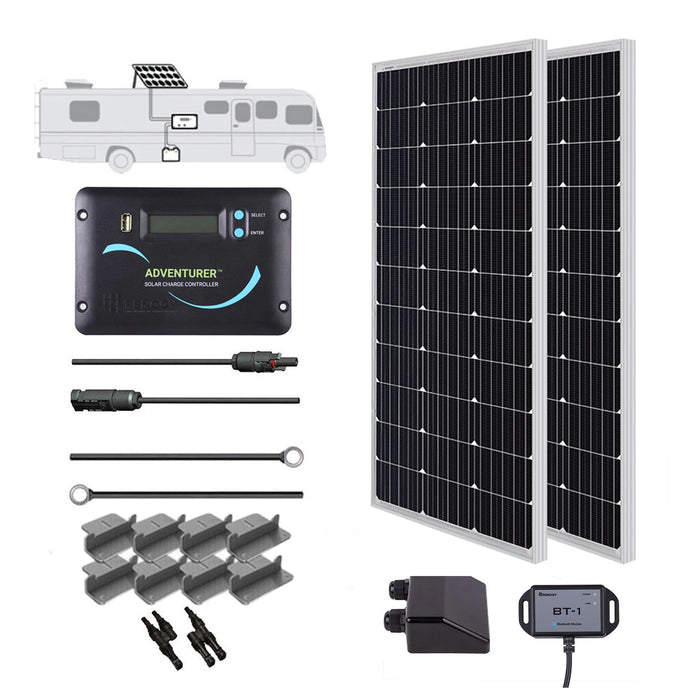 Renogy 200 Watt 12 Volt Solar RV Kit (RNG-KIT-RV200D-ADV30-US)