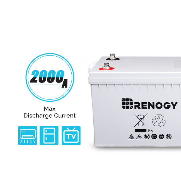 Renogy Deep Cycle AGM Battery 12 Volt 200Ah (RNG-BATT-AGM12-200-US)