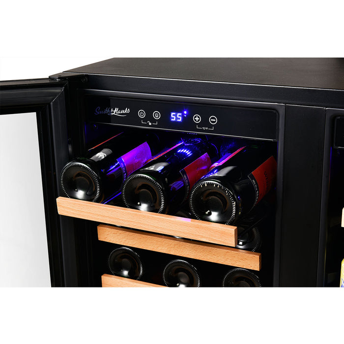 Wine & Beverage Cooler, Smoked Black Glass Door (BEV176)