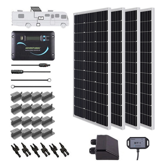 Renogy 400 Watt 12 Volt Solar RV Kit (RNG-KIT-RV400D-ADV30-US)